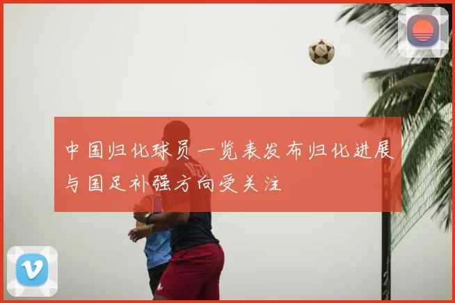 中国归化球员一览表发布归化进展与国足补强方向受关注